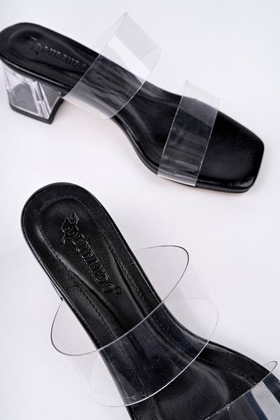 Burando Transparent Strappy Heeled Sandals