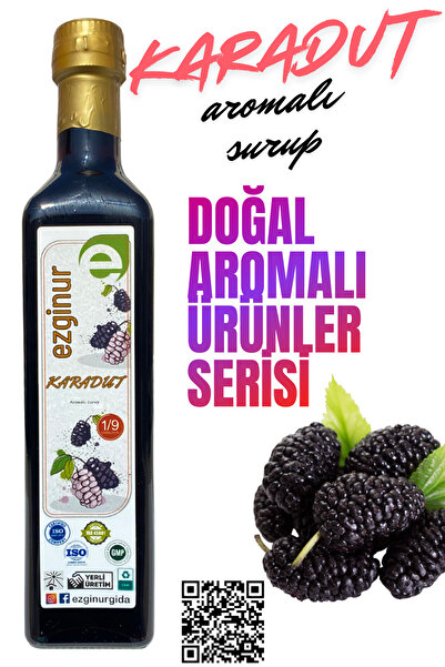 Ezgi Nur Gıda 650 gr Doğal Aromalı Karadut Şurubu Konsantre Yoğun Aroma Ve Tad 1/9
