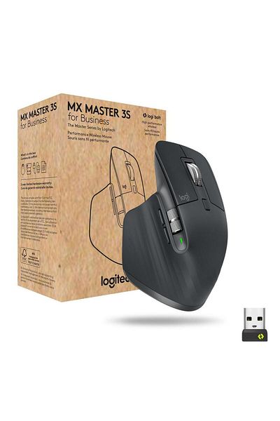 logitech Mouse wireless, Logitech, MX Master 3S pentru Business, Bluetooth, 8000 DPI, Negru