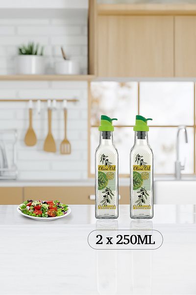 Renga Natura 2-Piece 250ml Oil Pot - Olive Oil Bottle and Gift