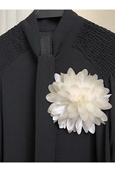 karantuhafiye Broş/saten Kumaş Çiçek Broş (15 CM)