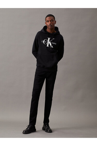 Calvin Klein Core Monologo Erkek Kapüşonlu Sweatshirt