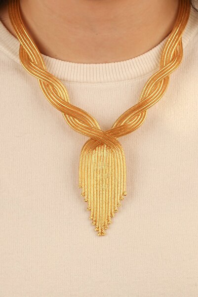 Çgk Çiğdem Gürel Kuyumculuk Dorikalı Kalze Altın Kolye klzkly1