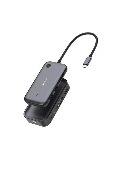 Verbatim Hub USB și adaptor wireless Verbatim Share My Screen WDA-01, 1080p, USB-C, SD/microSD, Wi-Fi (Negru)
