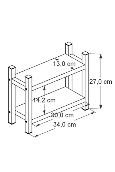 Fahrettin Küçük Metal Mutfak Tezgah Üstü Organizer 2 Yüksek Raflı Banyo Mutfak Düzenleyici Çam