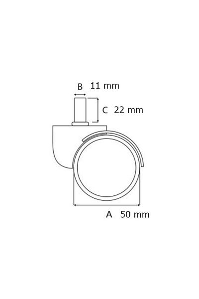Depox Roți universale pentru scaune de birou, Ø11 mm, PVC dur