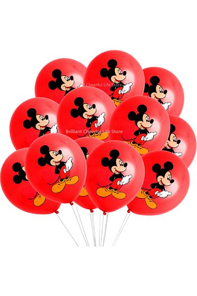 Choice 12PCS 12INCH A-1 12Pcs/24Pcs 12inch Disney Mickey Mouse Latex Balloon For Birthday Baby Shower Red B