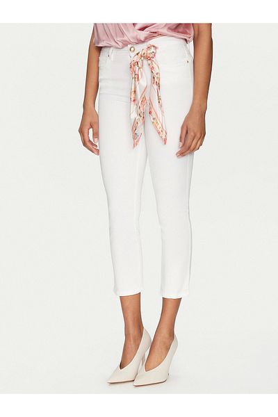 Guess 1981 Capri Women's White Trousers W5Ga91W93Cm-G011