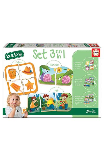 EDUCA Puzzle 3 in 1 Baby Set 18123