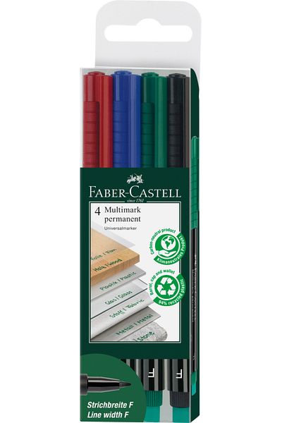 Faber Castell Permanent Marker Set 4 F Multimark Faber-Castell