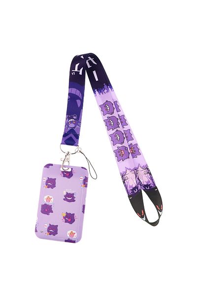 Choice 9 Gengar Lanyards لحزام الرقبة حبل حامل شارة الهوية حامل سلسلة المفاتيح حبل معلق حلقات المفاتيح الموضة.