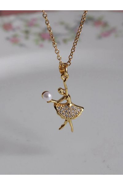 Reorah Collection Ballerina Steel Necklace