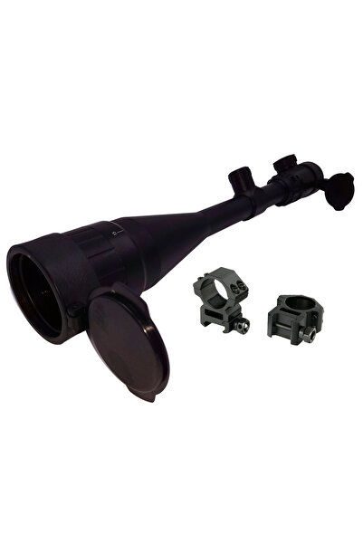 Depox Airsoftový puškohled IdeallStore, 6-24X50, LED terč, kov, 39,5 cm, černý