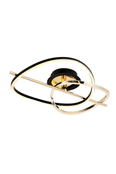 Luence Tuna 2li Plafonyer Avize Gold-Black
