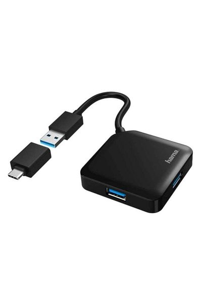 Hama Hub USB Hama 200116, 2 x USB 3.0 (Negru)