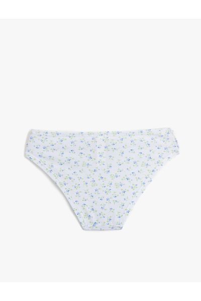 Koton Slip din bumbac, cu potrivire confortabilă, cu flori braziliene, cu detaliu de draperie