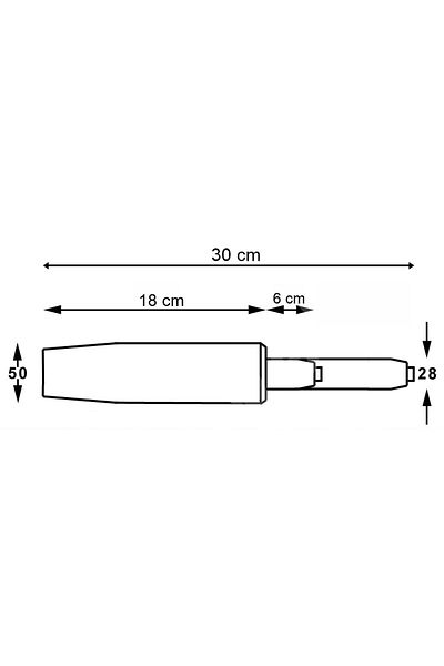 Depox Cilindru cu piston Ideallstore, pe gaz, pentru scaune de birou, negru, 30 cm