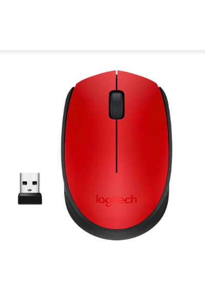 logitech Mouse Wireless Logitech M171, USB, 1000 DPI (Rosu)