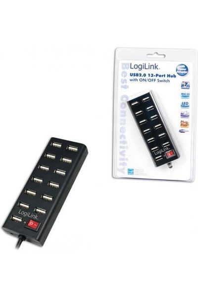 LogiLink Hub USB LogiLink UA0126 13 porturi (Negru)