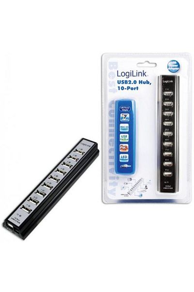 LogiLink Hub USB 2.0 LogiLink UA0096 10 porturi (Negru)