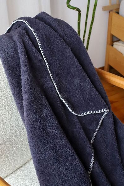 Tekstil Home Double Sided Wellsoft TV Blanket 100x170cm Sofa Throw, Soft Fuzzy Plush Fleece Anthracite