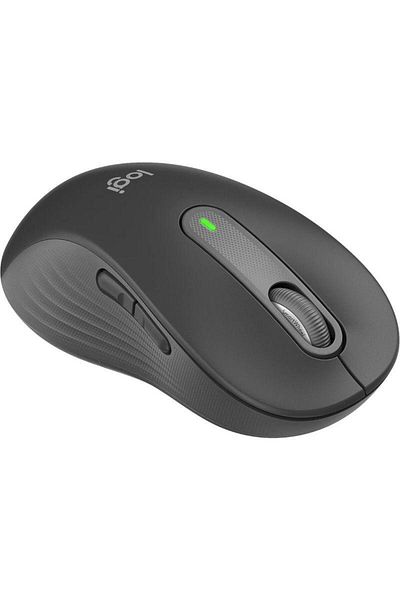 logitech Mouse Wireless Logitech Signature M650 L Left, Bluetooth/USB, recomandat pentru mana stanga (Gri)