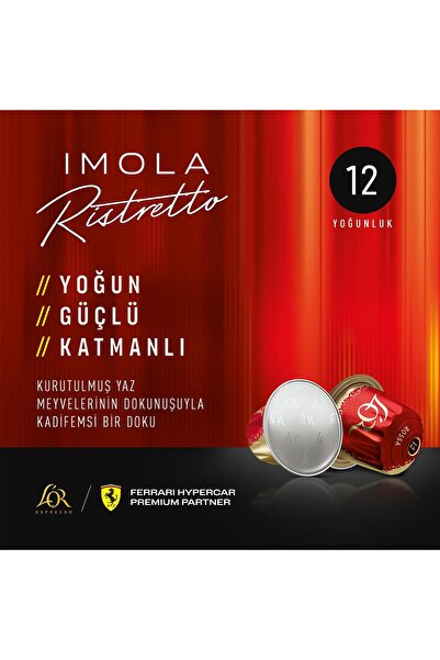 L'OR Imola Ristretto Nespresso Uyumlu Alüminyum Kapsül Kahve 20 Kapsül
