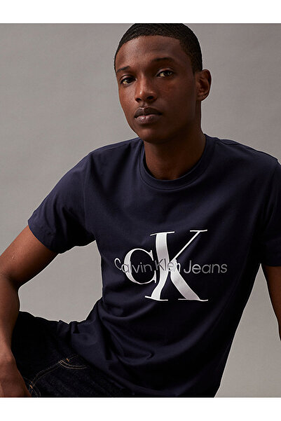 Calvin Klein Erkek Gökyüzü Mavi Kısa Kollu Tişört