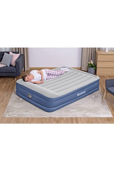 BESTWAY TriTech Doppelluftbett mit integrierter Elektropumpe 203 x 152 x 46 cm
