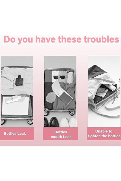 fulina Elastic Sleeves for Leak Proofing Travel, 6 Pack Reusable Silicone Toiletry Covers Leak Locks