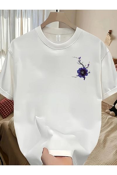 PENTHİLUS Men's Loose Fitting Short Sleeve Crew Neck Pure Cotton Heavy Fashion Brand Summer Short Sleeve T-Shirt