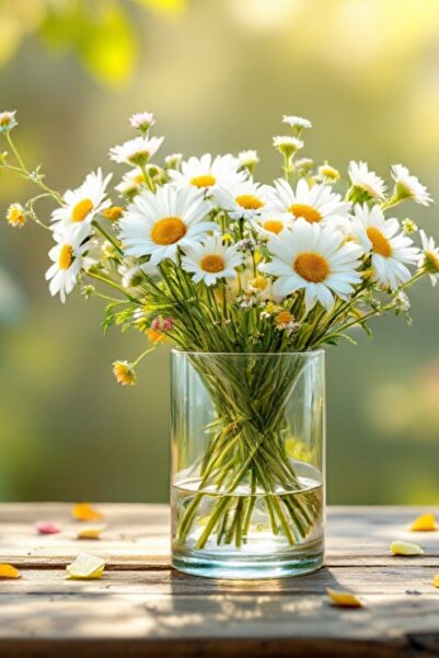 Meyra Cam 15cm X 20cm Handcrafted Cylinder Glass Vase Aquarium Decor Decorative Object Candle Holder Bohemian