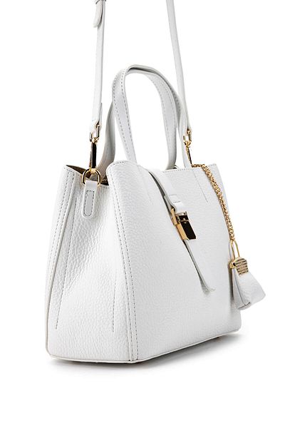 Tamer Tanca Women's Vegan White Shoulder Bag