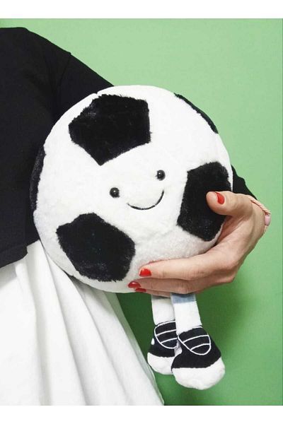 LRS STORE Black White Fan Standing Plush Football Cute Home Room Decor Ball High Quality