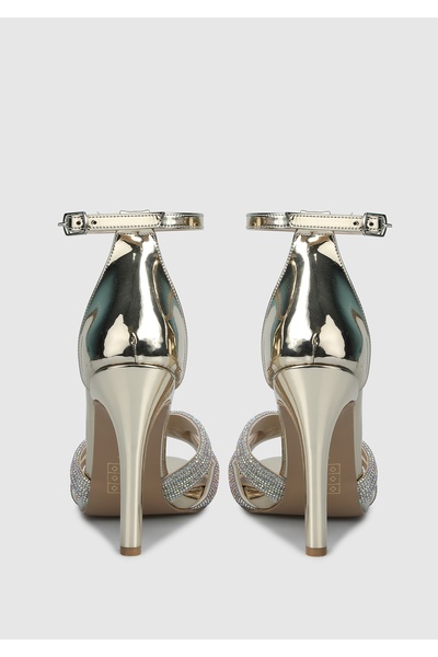 Provoq Women's Gold Heeled Sandals