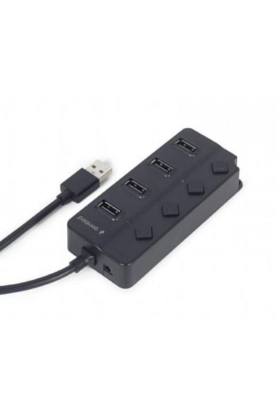Gembird Hub USB Gembird UHB-U2P4P-01, 4x USB 2.0 (Negru)