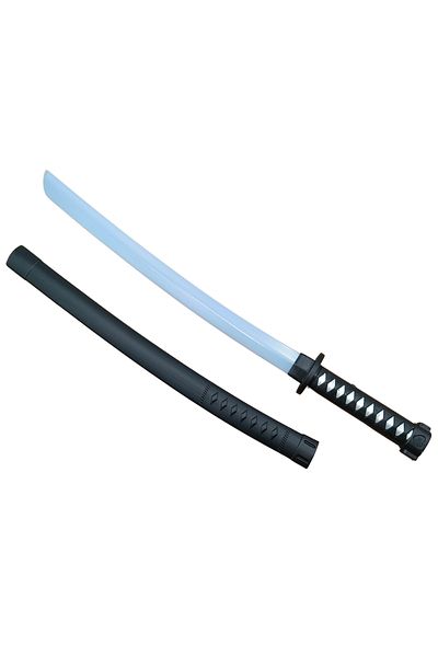 Depox Sabie de jucărie IdeallStore®, Războinic Ninja, plastic, LED, sunete, 67 cm, neagră
