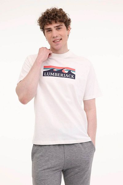 lumberjack ML ROGER 11OTD2-31 5FX Ekru Erkek Kısa Kol T-Shirt