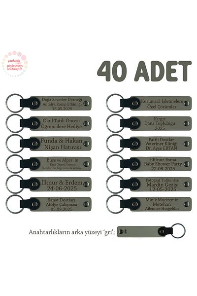 Miaju Ash Gray & Gray, a Meaningful Graduation Souvenir for High School Classes Set of 40, Memory Keychain