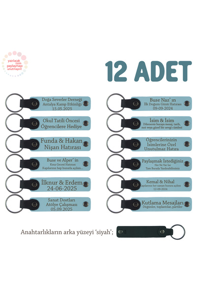 Asortishey Special Message Pass Souvenir Keychain Set of 12 from the Classroo...