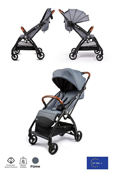 Kanz Xflop Autofold Kabin Boy Bebek Arabası Dark Grey