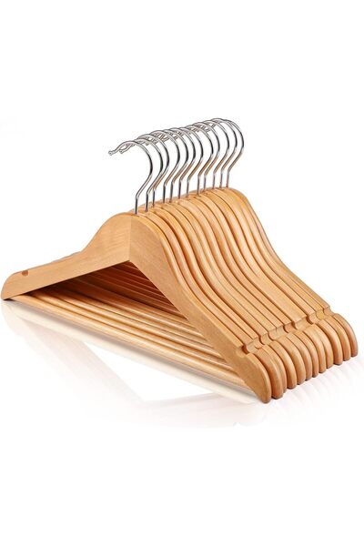 COOYA Wooden Hangers for Closet, Wood Hangers for Baby Clothes, Heavy Duty Wood Toddler Coat Hanger