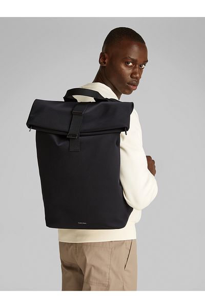 Calvin Klein Black Ease Rolltop Backpack
