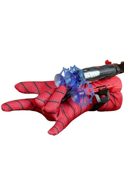 Depox Manusa Spiderman pentru copii cu zece ventuze, rosie, marime universala