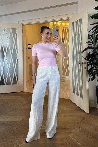 Tuba Butik Basic Crew Neck Short Sleeve Women's Crop T-Shirt