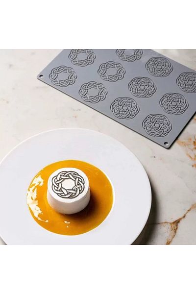 La Pavoni Silicone mold for decoration, Pavoni Optique, 12 cavities, 55x2h mm