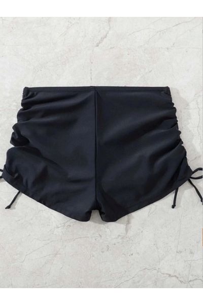 MOONBULL Women's Side Shirring Detailed Stretchy Short Shorts