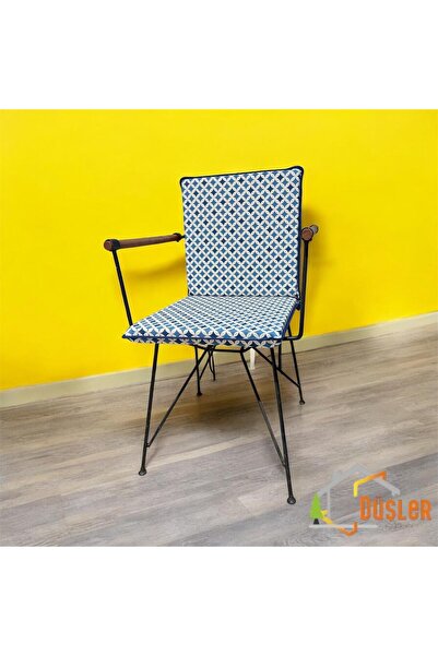 DÜŞLER EV TEKSTİLİ 40*80 Качка Тканина Синій Геометричний Візерунок 4 см Спинка Стілець Подушка