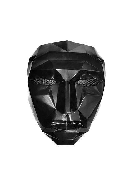 Depox Mască din plastic, Joc de calmar, Leader, plastic, negru, 20 cm