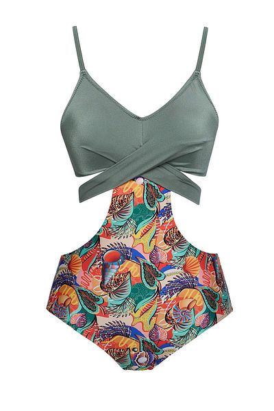 SAILOR moda Patterned Cross Mayokini
